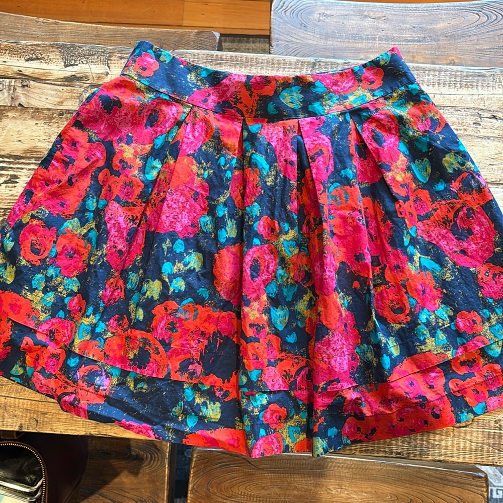 Hinge Pink Bubble Pleated Mini Skirt